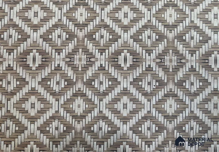 Grey Cane Look CAN 101 8 ft x 4 ft Suede Finish Decorative Laminate - 1 mm | Suitable for TV Unit, Wardrobe, Kitchen Cabinets