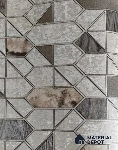 9001 | 5 Meter x 42 Inches Geometric Look Wallpaper - 57.37 Sq. Ft. | Minimum 15% wastage during installation