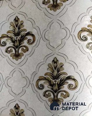 9036 | 5 Meter x 42 Inches Damask Look Wallpaper - 57.37 Sq. Ft. | Minimum 15% wastage during installation