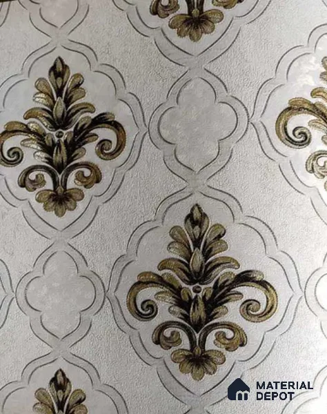 9036 | 5 Meter x 42 Inches Damask Look Wallpaper - 57.37 Sq. Ft. | Minimum 15% wastage during installation