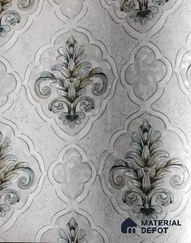 9040 | 5 Meter x 42 Inches Damask Look Wallpaper - 57.37 Sq. Ft. | Minimum 15% wastage during installation