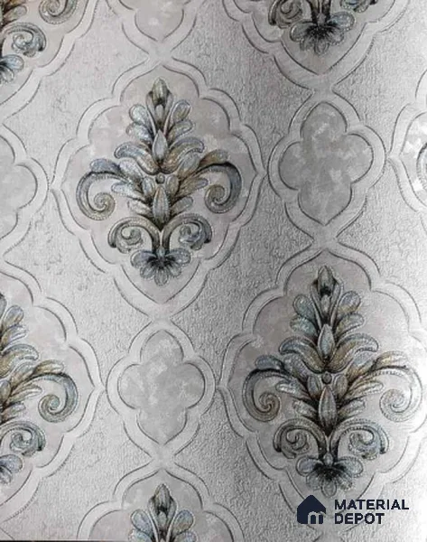 9040 | 5 Meter x 42 Inches Damask Look Wallpaper - 57.37 Sq. Ft. | Minimum 15% wastage during installation