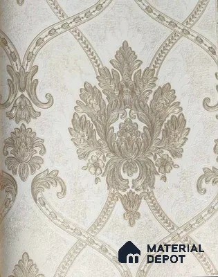 9045 | 5 Meter x 42 Inches Damask Look Wallpaper - 57.37 Sq. Ft. | Minimum 15% wastage during installation