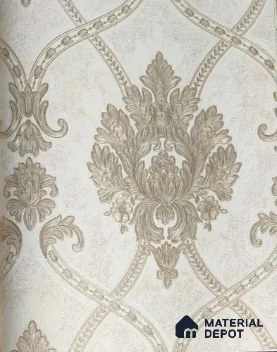 9045 | 5 Meter x 42 Inches Damask Look Wallpaper - 57.37 Sq. Ft. | Minimum 15% wastage during installation