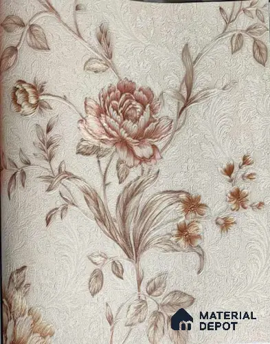 9055 | 5 Meter x 42 Inches Florals Look Wallpaper - 57.37 Sq. Ft. | Minimum 15% wastage during installation