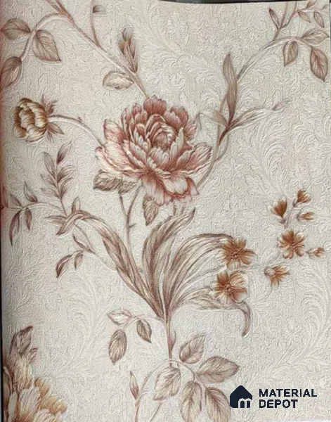 9055 | 5 Meter x 42 Inches Florals Look Wallpaper - 57.37 Sq. Ft. | Minimum 15% wastage during installation