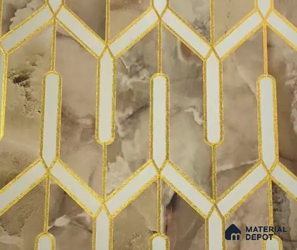 WK15-1512 | 10 Meter x 21 Inches Geometric Look Wallpaper - 57.41 Sq. Ft. | Minimum 15% wastage during installation
