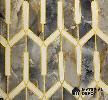 WK15-1514 | 10 Meter x 21 Inches Geometric Look Wallpaper - 57.41 Sq. Ft. | Minimum 15% wastage during installation
