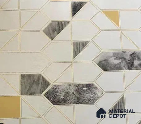 WK15-1530 | 10 Meter x 21 Inches Geometric Look Wallpaper - 57.41 Sq. Ft. | Minimum 15% wastage during installation