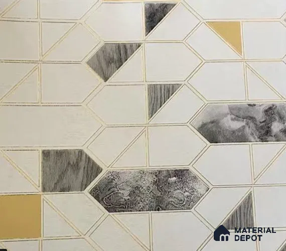 WK15-1530 | 10 Meter x 21 Inches Geometric Look Wallpaper - 57.41 Sq. Ft. | Minimum 15% wastage during installation