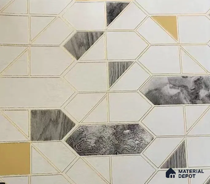 WK15-1530 | 10 Meter x 21 Inches Geometric Look Wallpaper - 57.41 Sq. Ft. | Minimum 15% wastage during installation