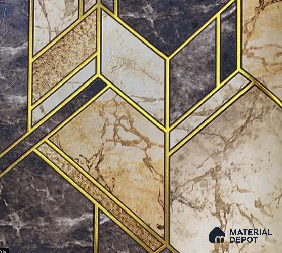 WK15-1536 | 10 Meter x 21 Inches Geometric Look Wallpaper - 57.41 Sq. Ft. | Minimum 15% wastage during installation