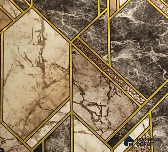 WK15-1538 | 10 Meter x 21 Inches Geometric Look Wallpaper - 57.41 Sq. Ft. | Minimum 15% wastage during installation