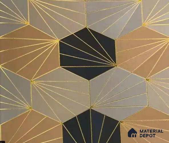 WK15-1543 | 10 Meter x 21 Inches Geometric Look Wallpaper - 57.41 Sq. Ft. | Minimum 15% wastage during installation