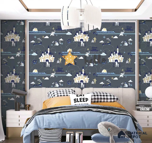 KD4090-4 | 10 Meter x 21 Inches Patterned Look Wallpaper - 57.41 Sq. Ft. | Minimum 15% wastage during installation