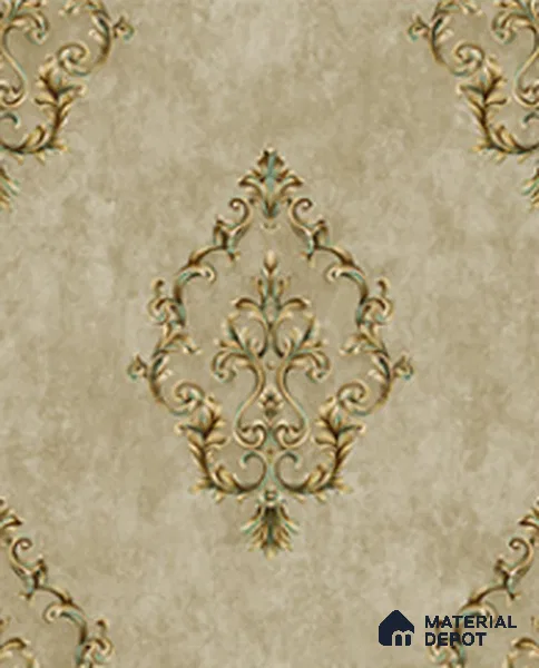 21004 | 10 Meter x 21 Inches Damask Look Wallpaper - 57.41 Sq. Ft.
