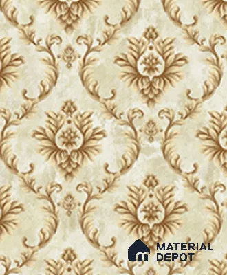 21016 | 10 Meter x 21 Inches Damask Look Wallpaper - 57.41 Sq. Ft.