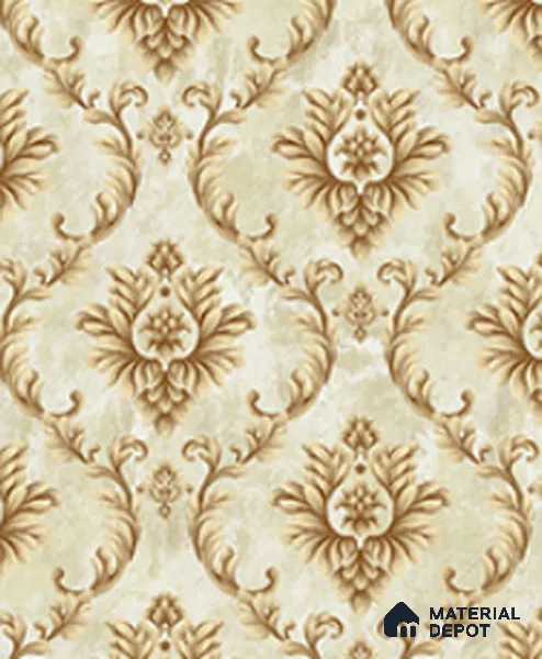 21016 | 10 Meter x 21 Inches Damask Look Wallpaper - 57.41 Sq. Ft.