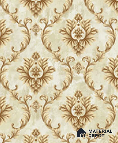 21016 | 10 Meter x 21 Inches Damask Look Wallpaper - 57.41 Sq. Ft.