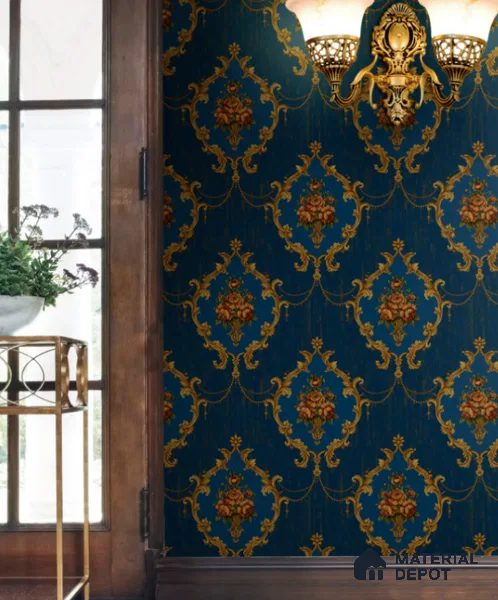 21026 | 10 Meter x 21 Inches Damask Look Wallpaper - 57.41 Sq. Ft.