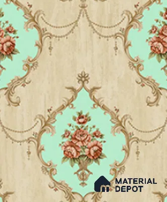 21027 | 10 Meter x 21 Inches Damask Look Wallpaper - 57.41 Sq. Ft.