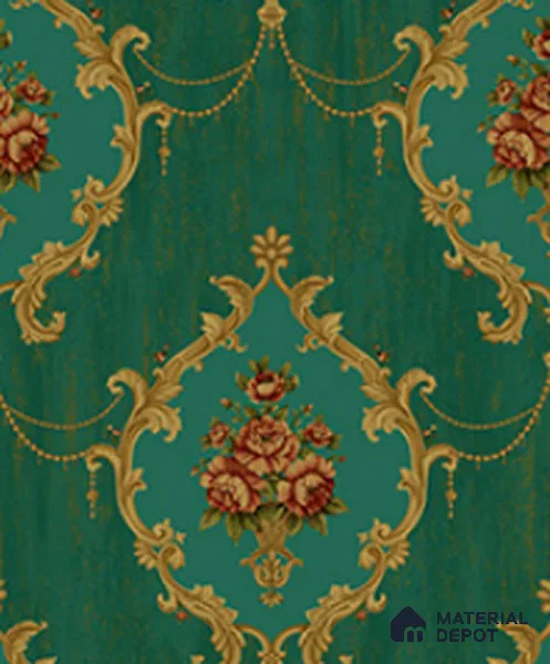 21028 | 10 Meter x 21 Inches Damask Look Wallpaper - 57.41 Sq. Ft.