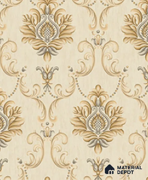 21041 | 10 Meter x 21 Inches Damask Look Wallpaper - 57.41 Sq. Ft.