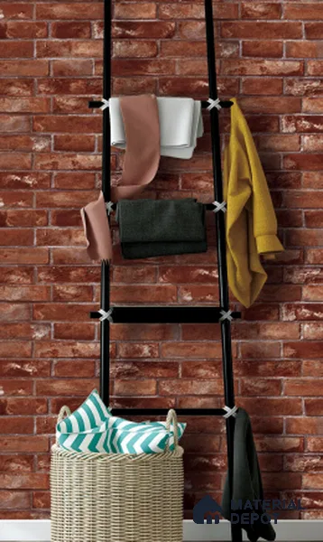 12062 | 10 Meter x 21 Inches Brick Look Wallpaper - 57.41 Sq. Ft. | Minimum 15% wastage during installation
