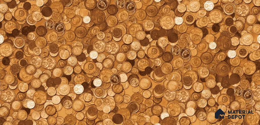 Coin money_88420-1 | 5 Meter x 42 Inches Patterned Look Wallpaper - 57.41 Sq. Ft. | Minimum 15% wastage during installation