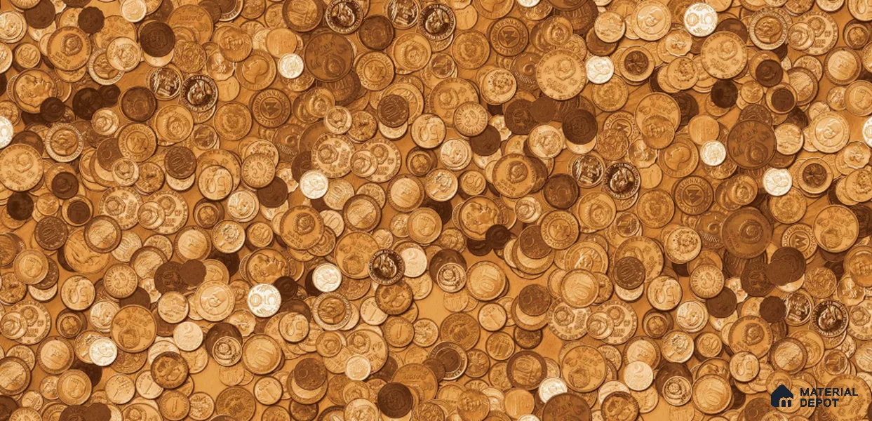 Coin money_88420-1 | 5 Meter x 42 Inches Patterned Look Wallpaper - 57.41 Sq. Ft. | Minimum 15% wastage during installation