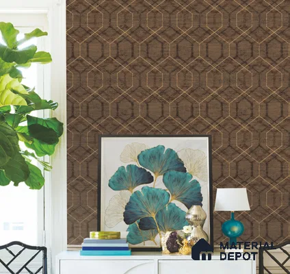 555161 | 10 Meter x 21 Inches Patterned Look Wallpaper - 57.41 Sq. Ft. | Minimum 15% wastage during installation