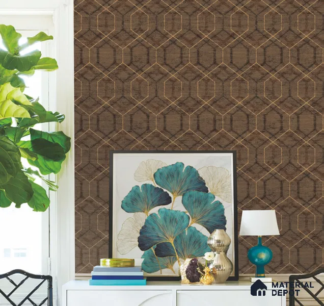 555161 | 10 Meter x 21 Inches Patterned Look Wallpaper - 57.41 Sq. Ft. | Minimum 15% wastage during installation