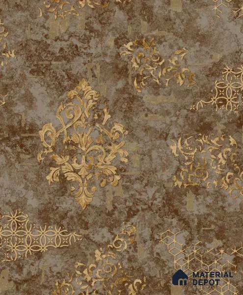 1129 | 10 Meter x 21 Inches Damask Look Wallpaper - 57.37 Sq. Ft. | Minimum 15% wastage during installation