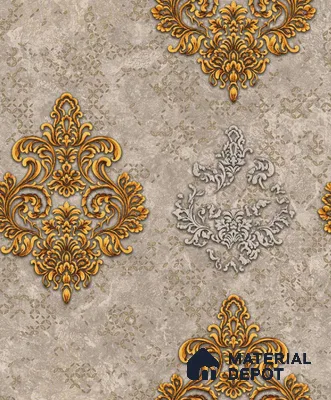 1148 | 10 Meter x 21 Inches Damask Look Wallpaper - 57.37 Sq. Ft. | Minimum 15% wastage during installation