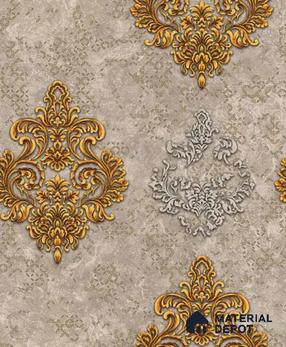 1148 | 10 Meter x 21 Inches Damask Look Wallpaper - 57.37 Sq. Ft. | Minimum 15% wastage during installation