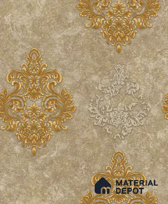1144 | 10 Meter x 21 Inches Damask Look Wallpaper - 57.37 Sq. Ft. | Minimum 15% wastage during installation