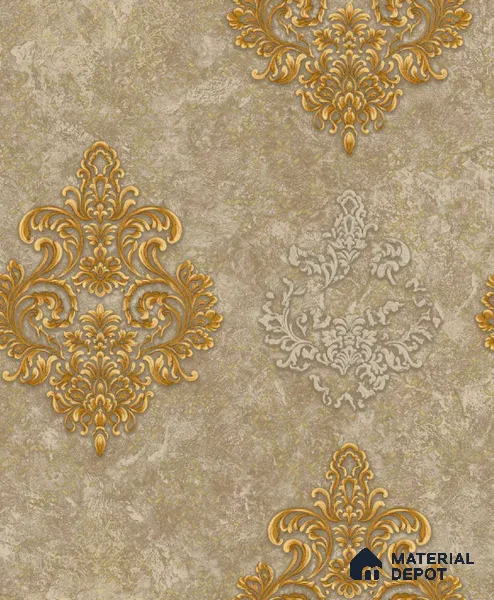 1144 | 10 Meter x 21 Inches Damask Look Wallpaper - 57.37 Sq. Ft. | Minimum 15% wastage during installation