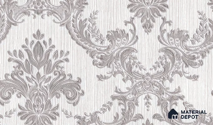 1501-02 | 5 Meter x 42 Inches Damask Look Wallpaper - 57.41 Sq. Ft. | Minimum 15% wastage during installation