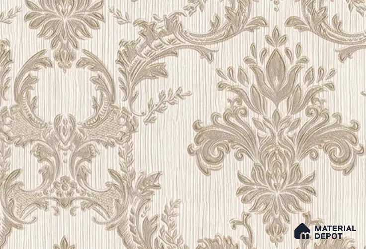 1501-04 | 5 Meter x 42 Inches Damask Look Wallpaper - 57.41 Sq. Ft. | Minimum 15% wastage during installation