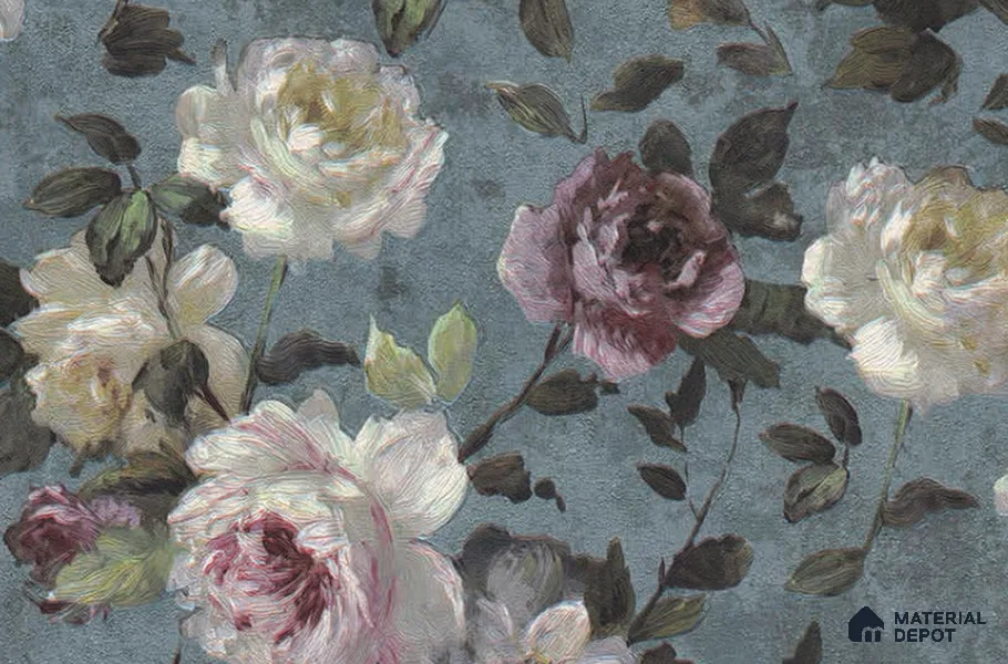 1513-03 | 5 Meter x 42 Inches Florals Look Wallpaper - 57.41 Sq. Ft. | Minimum 15% wastage during installation