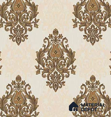 190929 | 5 Meter x 42 Inches Damask Look Wallpaper - 57.41 Sq. Ft.