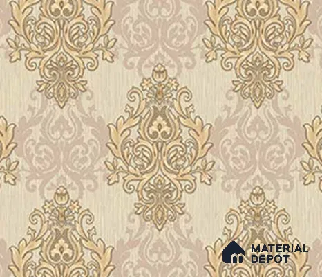 190932 | 5 Meter x 42 Inches Damask Look Wallpaper - 57.41 Sq. Ft.