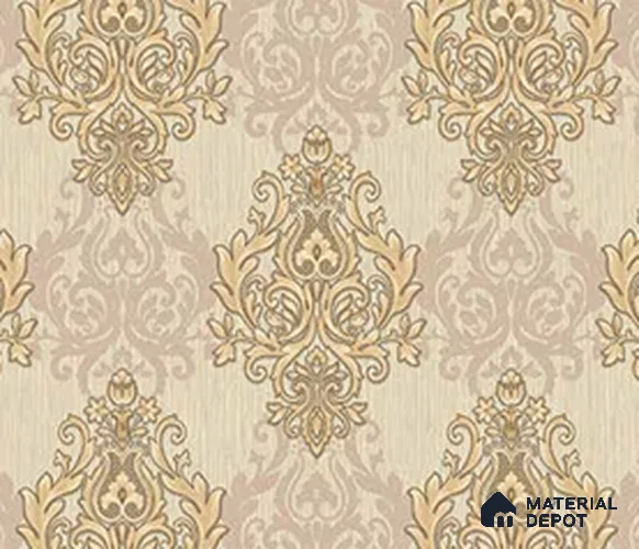 190932 | 5 Meter x 42 Inches Damask Look Wallpaper - 57.41 Sq. Ft.