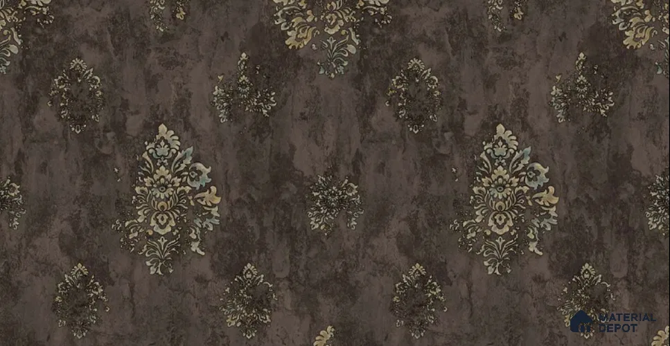 203-1 | 10 Meter x 21 Inches Damask Look Wallpaper - 57.05 Sq. Ft. | Minimum 15% wastage during installation
