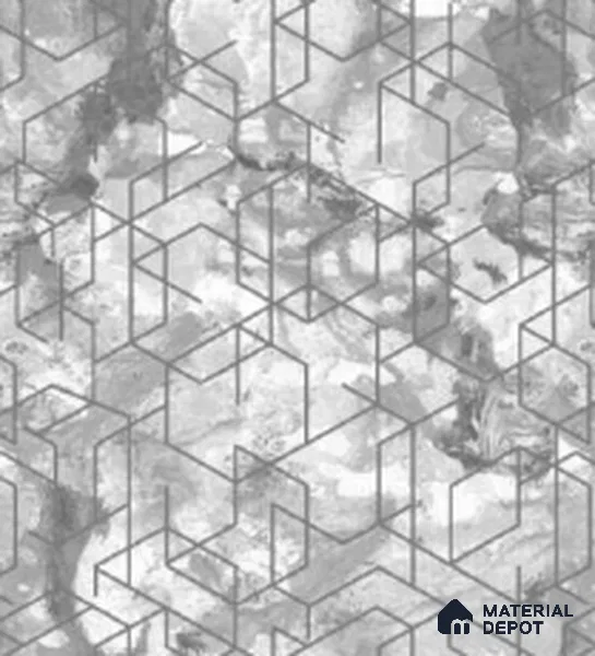 207-3 | 10 Meter x 21 Inches Geometric Look Wallpaper - 57.05 Sq. Ft. | Minimum 15% wastage during installation