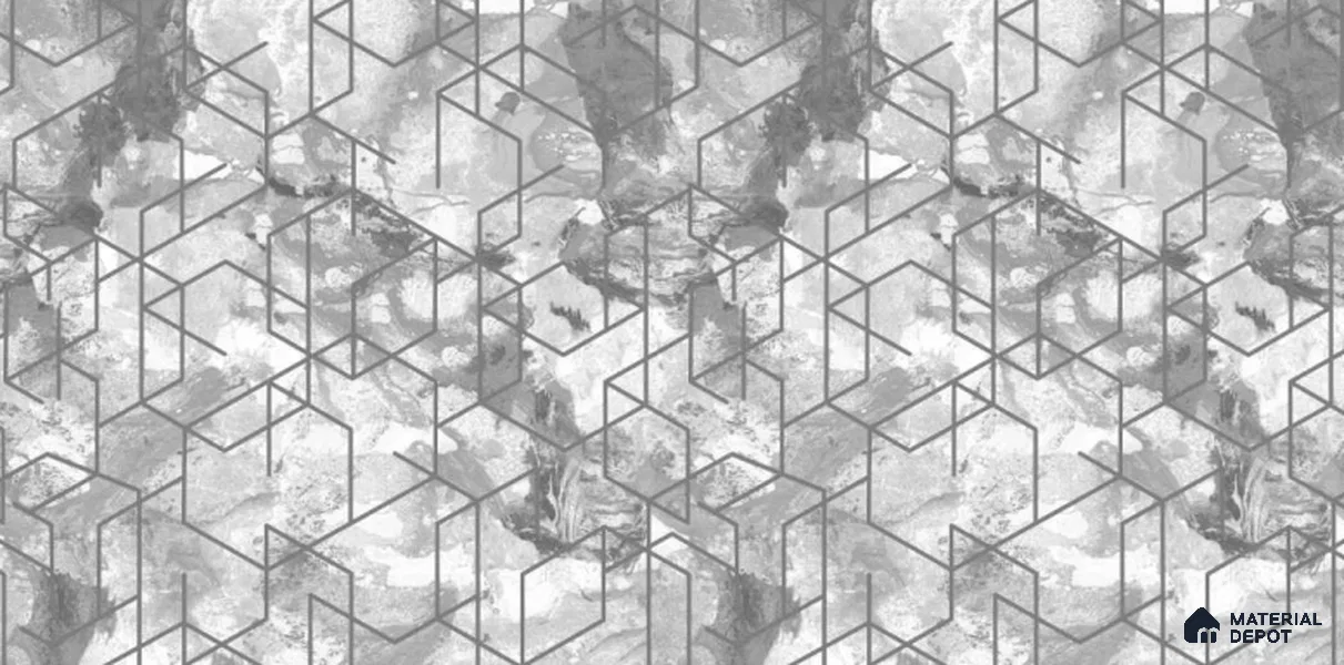 207-3 | 10 Meter x 21 Inches Geometric Look Wallpaper - 57.05 Sq. Ft. | Minimum 15% wastage during installation
