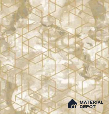 207-4 | 10 Meter x 21 Inches Geometric Look Wallpaper - 57.05 Sq. Ft. | Minimum 15% wastage during installation