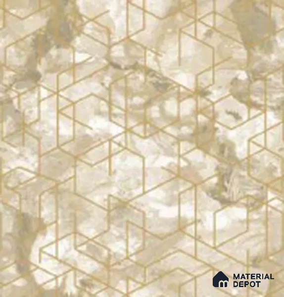 207-4 | 10 Meter x 21 Inches Geometric Look Wallpaper - 57.05 Sq. Ft. | Minimum 15% wastage during installation