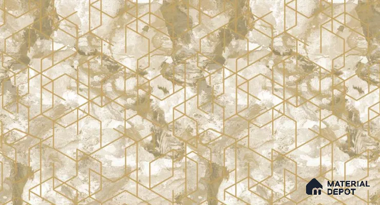 207-4 | 10 Meter x 21 Inches Geometric Look Wallpaper - 57.05 Sq. Ft. | Minimum 15% wastage during installation