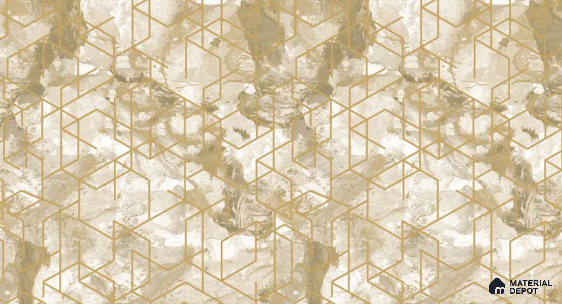 207-4 | 10 Meter x 21 Inches Geometric Look Wallpaper - 57.05 Sq. Ft. | Minimum 15% wastage during installation
